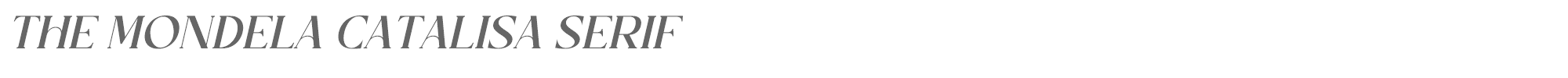 The Mondela Catalisa Serif The Mondela Catalisa Serif Italic.ttf font preview